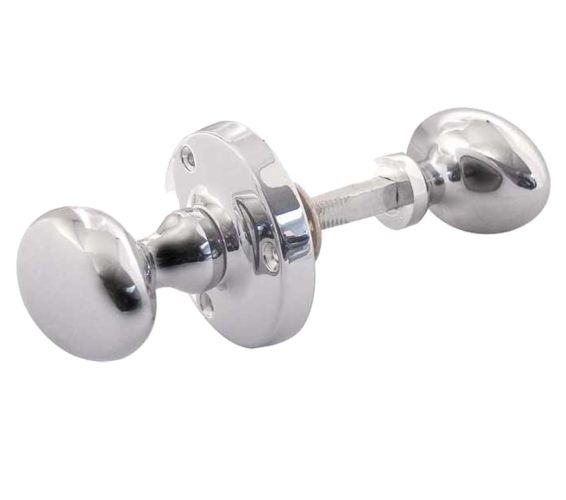 Oval Rim Door Knob, Polished Chrome (sold in pairs)