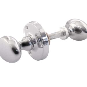 Oval Rim Door Knob, Polished Chrome (sold in pairs)