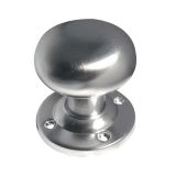 Contract Mushroom Mortice Door Knob, Satin Chrome (sold in pairs)