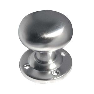 Contract Mushroom Mortice Door Knob, Satin Chrome (sold in pairs)