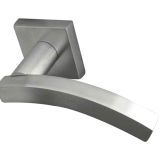 Paja Kubus Curved Door Handles On Square Rose