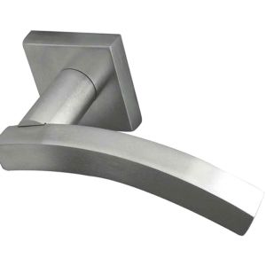 Paja Kubus Curved Door Handles On Square Rose