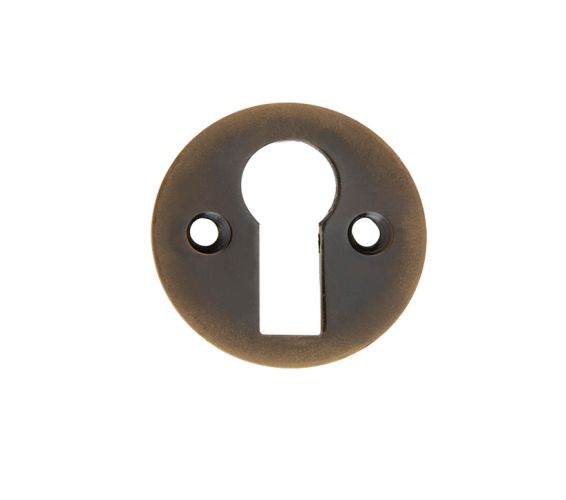 Standard Profile Round Escutcheon, Antique Brass