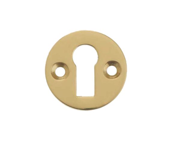 Standard Profile Round Escutcheon, Polished Brass