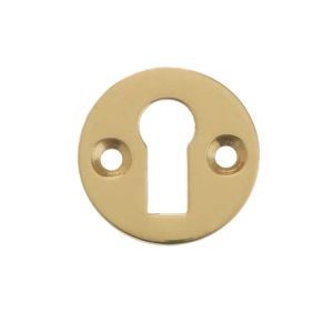 Standard Profile Round Escutcheon, Polished Brass