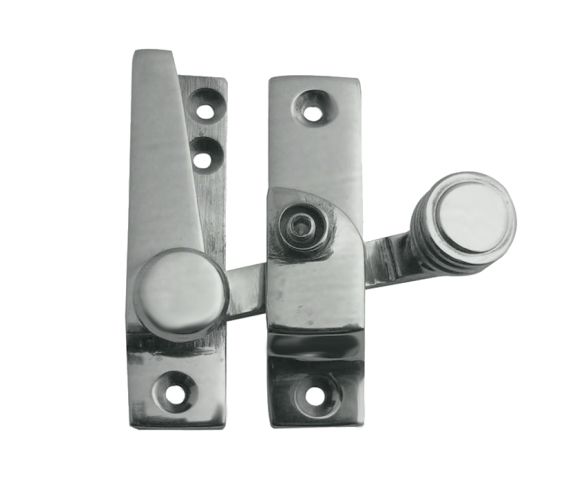 Lockable Quadrant Sash Window Fastener, Satin Chrome