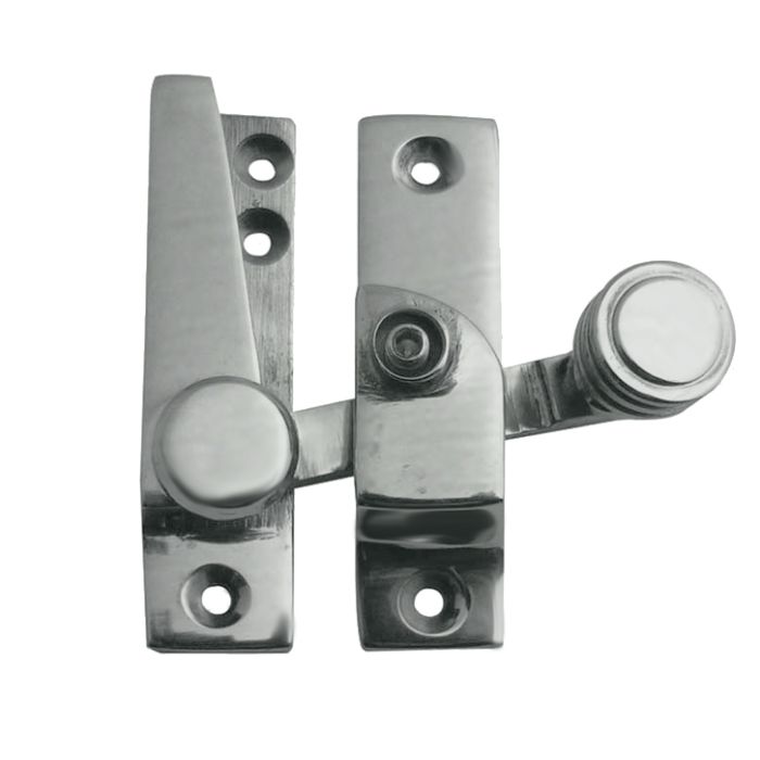 Lockable Quadrant Sash Window Fastener, Satin Chrome