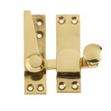 Heavy Quadrant Sash Window Fastener, Polished Brass