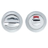 Bathroom Turn & Release With Indicator (50mm x 10mm), Dual Finish Polished Chrome & Satin Chrome