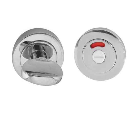 Bathroom Turn & Release With Indicator (50mm x 10mm), Polished Chrome