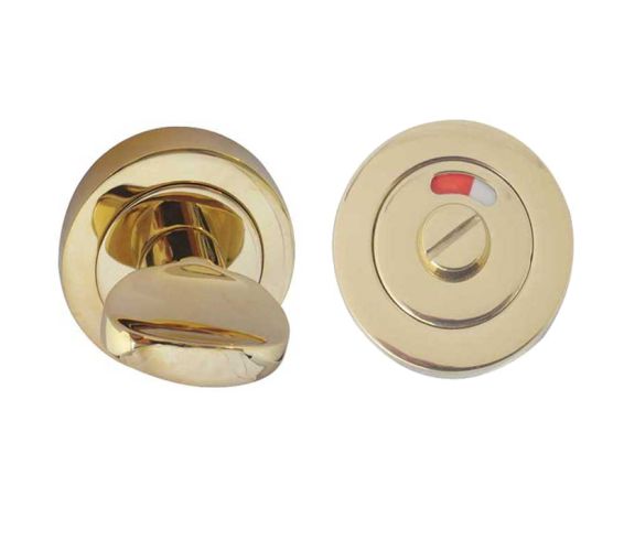 Bathroom Turn & Release With Indicator (50mm x 10mm), PVD Stainless Brass