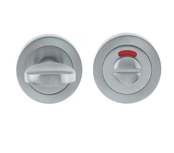Bathroom Turn & Release With Indicator (50mm x 10mm), Satin Chrome