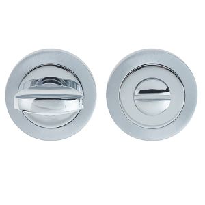 Bathroom Turn & Release (50mm x 10mm), Dual Finish Polished Chrome & Satin Chrome