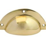 Drawer Pull (87mm x 37mm), Polished Brass