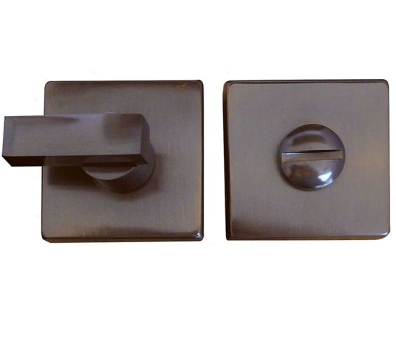 Square Bathroom Turn & Release (50mm x 10mm), Dark Bronze