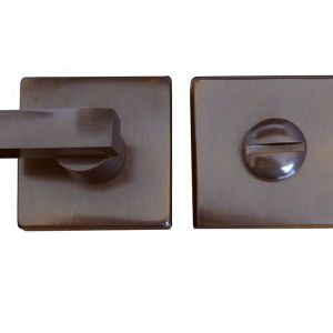 Square Bathroom Turn & Release (50mm x 10mm), Dark Bronze