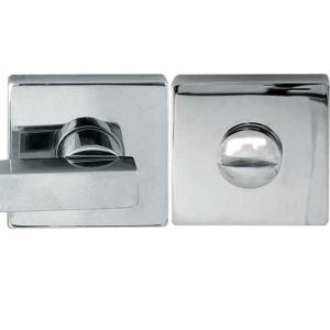 Square Bathroom Turn & Release (50mm x 10mm), Polished Chrome