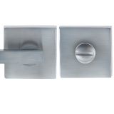 Square Bathroom Turn & Release (50mm x 10mm), Satin Chrome