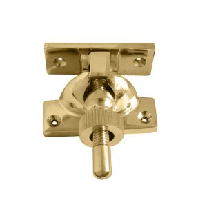 Heavy Brighton Sash Window Fastener, Polished Brass