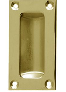 Flush Pull Handles (75mm, 89mm Or 102mm), Polished Brass