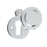 Standard Profile Round Covered Escutcheon, Polished Chrome