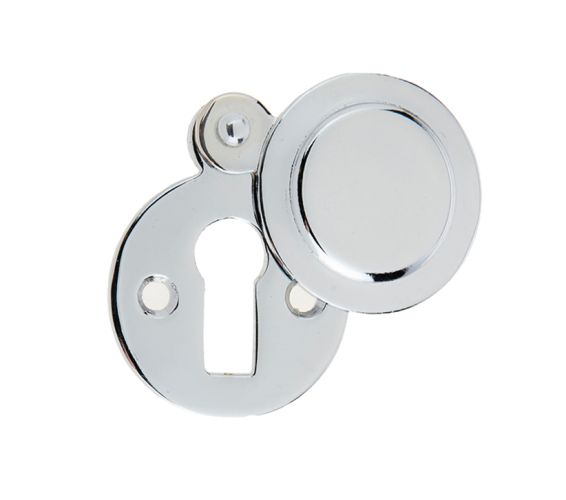Standard Profile Round Covered Escutcheon, Polished Chrome