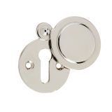 Standard Profile Round Covered Escutcheon, Polished Nickel