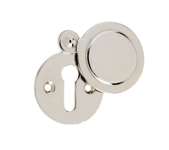 Standard Profile Round Covered Escutcheon, Polished Nickel