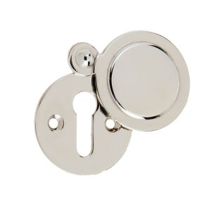Standard Profile Round Covered Escutcheon, Polished Nickel