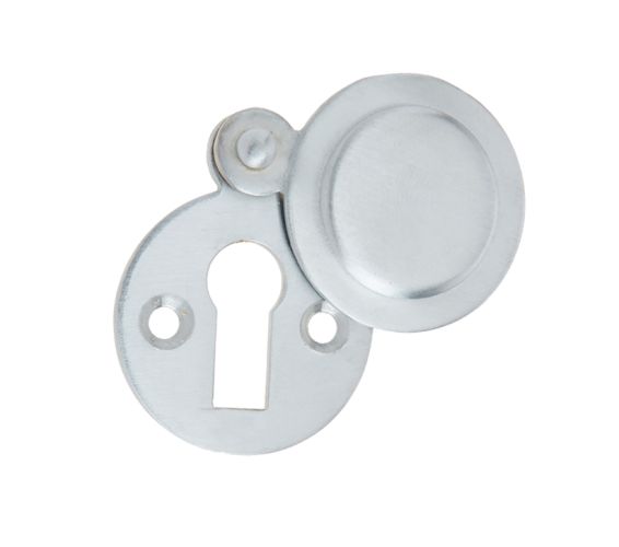 Standard Profile Round Covered Escutcheon, Satin Chrome