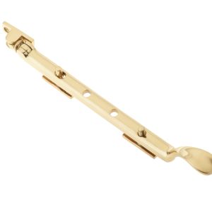 Heavy Casement Spoon End Window Stay (8″, 10″ Or 12″), Polished Brass