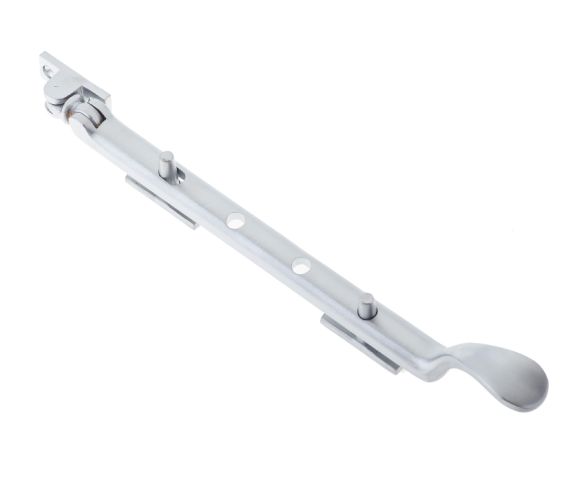 Heavy Casement Spoon End Window Stay (8″, 10″ Or 12″), Satin Chrome