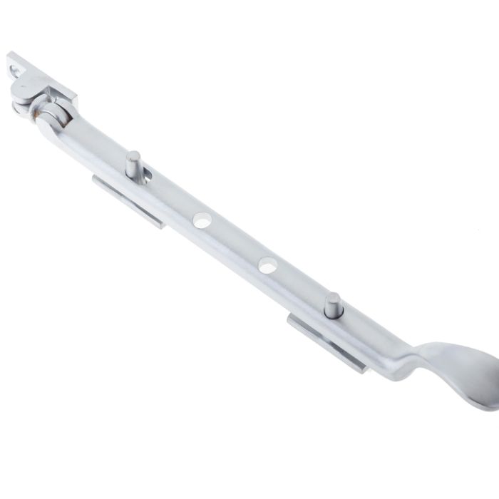 Heavy Casement Spoon End Window Stay (8″, 10″ Or 12″), Satin Chrome