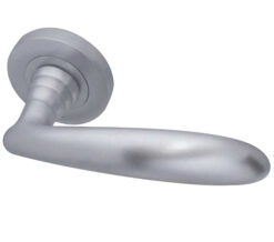 Reguitti Arc Door Handles On Round Rose.