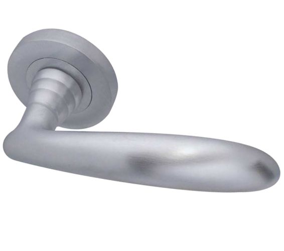 Reguitti Arc Door Handles On Round Rose.