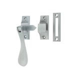 Hook And Mortice Casement Fastener, Satin Chrome