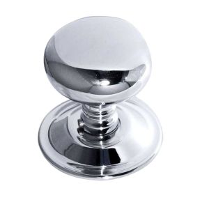 Concealed Rose Mushroom Mortice Door Knob, Polished Chrome (sold in pairs)
