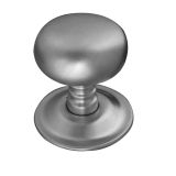 Concealed Rose Mushroom Mortice Door Knob, Satin Chrome (sold in pairs)