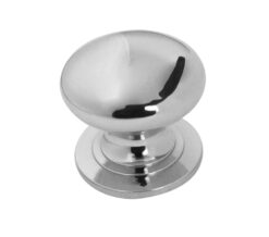 Cupboard Door Knobs (Various Sizes), Polished Chrome