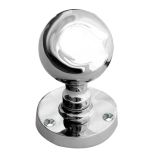 Ball Shape Mortice Door Knob, Polished Chrome (sold in pairs)