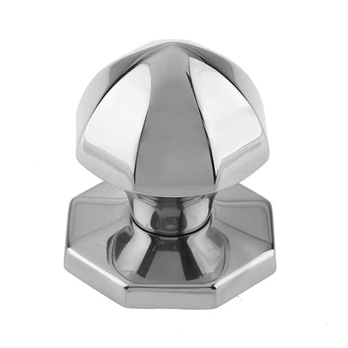Octagonal Centre Door Knob (60mm Diameter), Polished Chrome