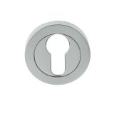 Euro Profile Escutcheon, Dual Finish Polished Chrome & Satin Chrome