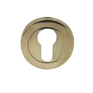 Euro Profile Escutcheon, PVD Stainless Brass