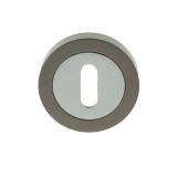 Standard Profile Escutcheon, Dual Finish Polished Chrome & Black Nickel