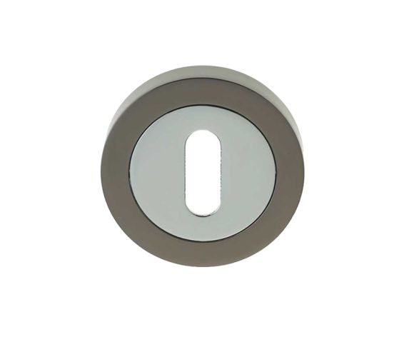 Standard Profile Escutcheon, Dual Finish Polished Chrome & Black Nickel
