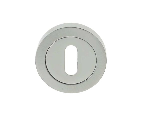 Standard Profile Escutcheon, Dual Finish Polished Chrome & Satin Chrome