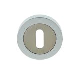 Standard Profile Escutcheon, Dual Finish Polished Chrome & Satin Nickel