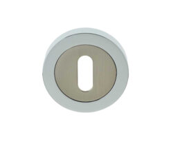 Standard Profile Escutcheon, Dual Finish Polished Chrome & Satin Nickel