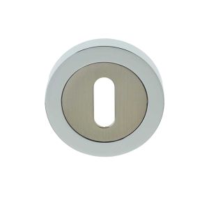 Standard Profile Escutcheon, Dual Finish Polished Chrome & Satin Nickel