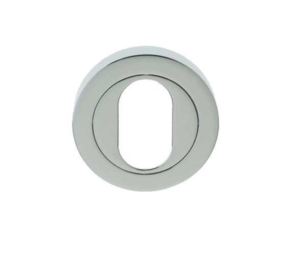 Oval Profile Escutcheon, Polished Chrome